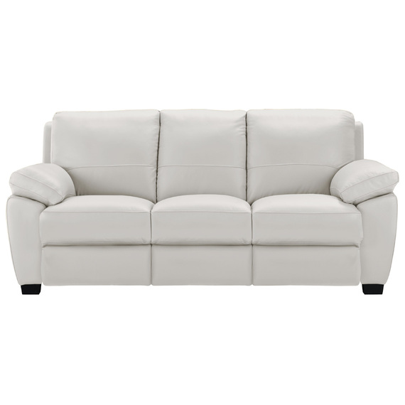3 Seat Classic White Leather Lucas R Sofa 2(E/Mot) | freedom