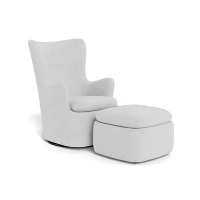 GLIDER Fabric Armchair and Ottoman