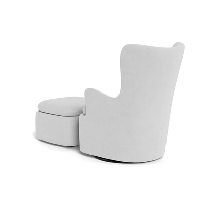GLIDER Fabric Armchair and Ottoman