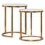 Siena Nest of 2 Side Table (PI) Marble / Gold Colour