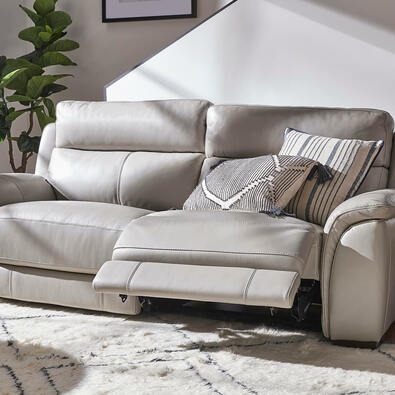 ASHER Leather Electric Recliner Sofa