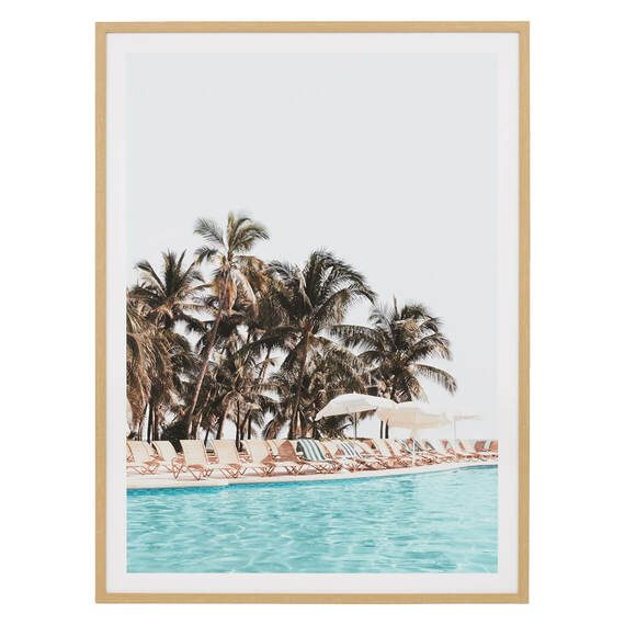 POOLSIDE Framed Print