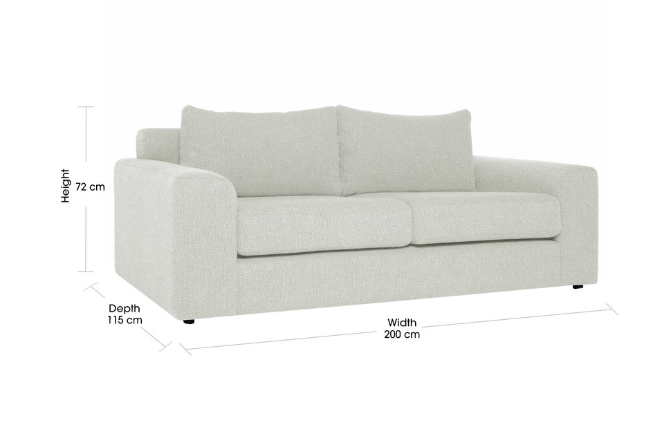2.5 Seat Stone Fabric Jervis Deep Sofa | Freedom