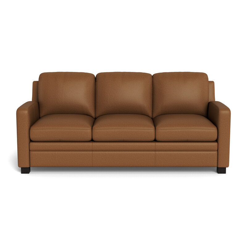 3 Seat Tan Leather Barossa Sofa Freedom, Leather Cushion Sofa