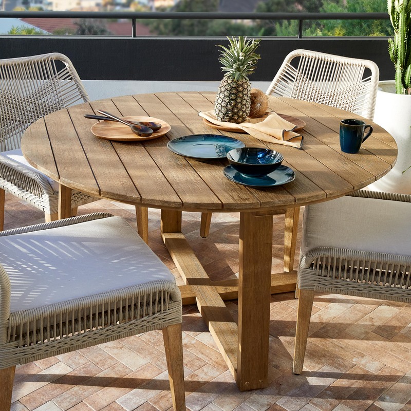 Cannes Round Dining Table Freedom, Round Outdoor Dining Table Uk