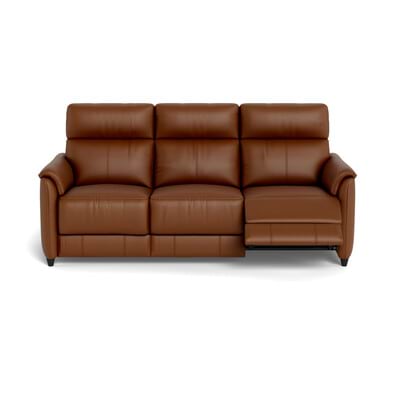 DEXTER Leather Battery Recliner Sofa
