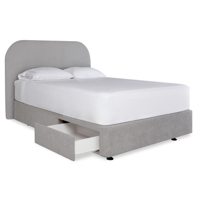 TOORAK Rounded Platform Bed with 2 Drawers