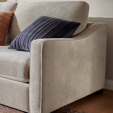 AUTOGRAPH Fabric Slope Sofa with Low Dark Tone Legs