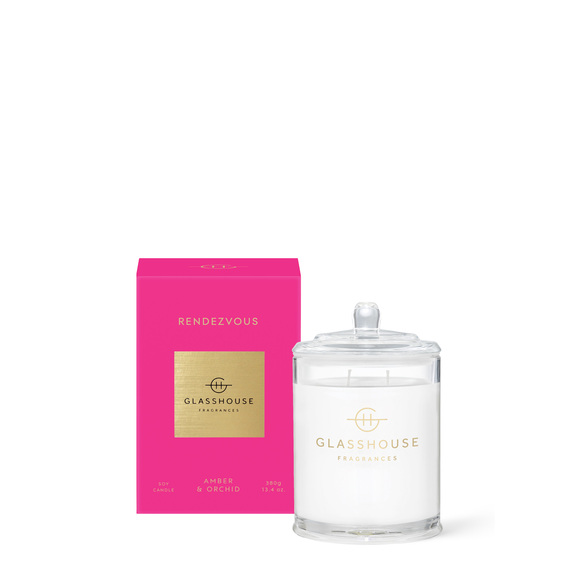 GLASSHOUSE FRAGRANCES Rendezvous Candle 380g 