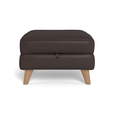 STERLING Leather Storage Ottoman