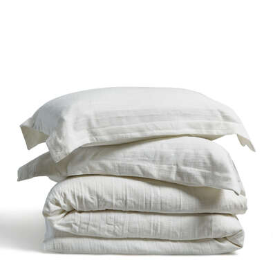 BURENEER Solid Texture Quilt Cover Set