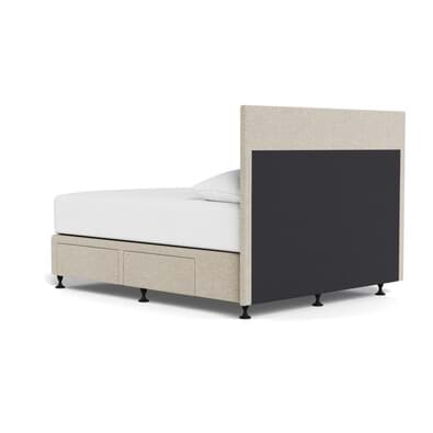 TOORAK Buttoned Platform Bed Base with 4 Drawers