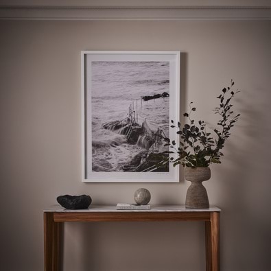 BRONTE BATHS WALL Framed Print