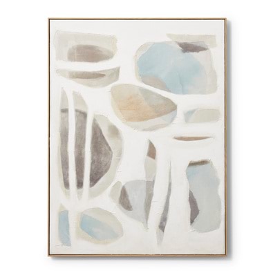 PEBBLE ABSTRACT Framed Painted Canvas