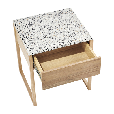 AMNEVILLE Terrazo Bedside Table