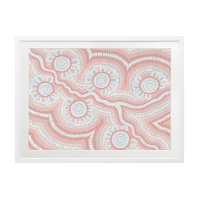 CONNECTION TO THE RIVER BLUSH Framed Print