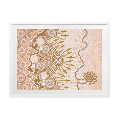 BIRRBAY CONNECTION BLUSH PINK Framed Print