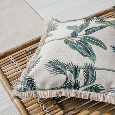DEL COCO Cushion Cover with Fringe