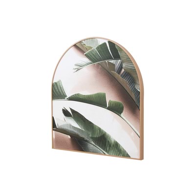 BLUSH FRONDS Arch Framed Canvas