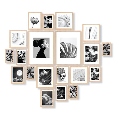 Adeco Trading 10 Piece Collage Picture Frame Set, Black