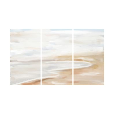 A STROLL ON THE BEACH Canvas Set of 3