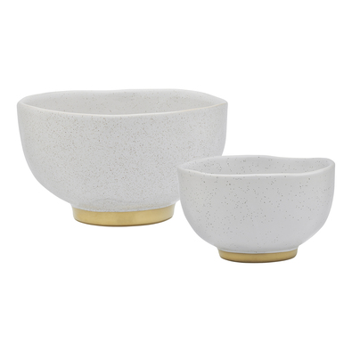 ECOLOGY SPECKLE Footed Bowl Set