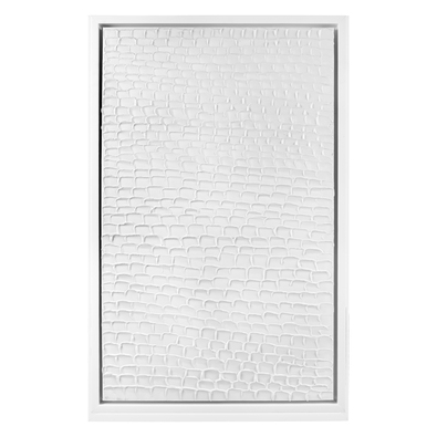 WHITE RIPPLES Framed Canvas