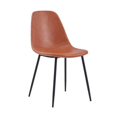 LUCIEN Set of 2 Leatherette Dining Chair