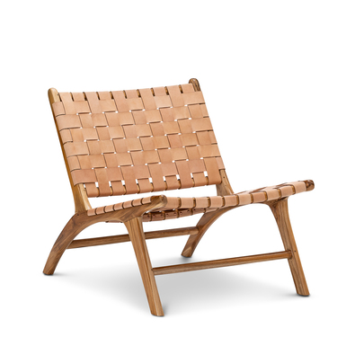 CASEY Woven Leather Armchair