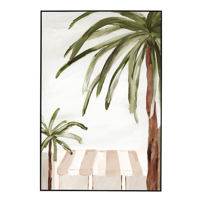 PALM PERSPECTIVE BLUSH 2 Framed Canvas