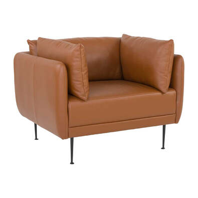 MAXEVILLE Leather Occasional Armchair