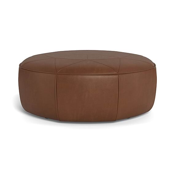 COMPASS Leather Ottoman