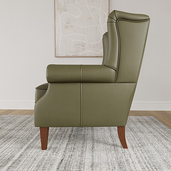 CLASSIC WING Leather Occasional Armchair