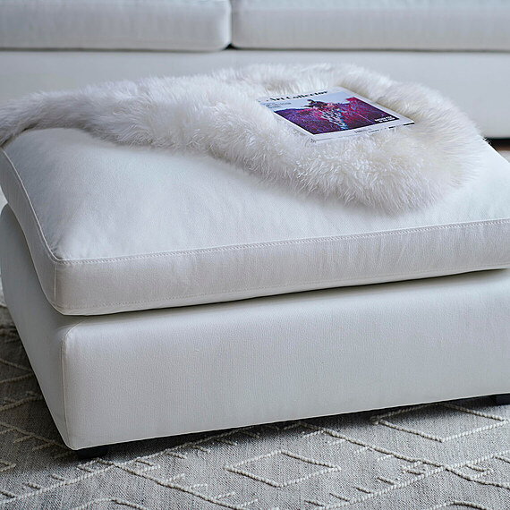 MOMBA Fabric Ottoman 