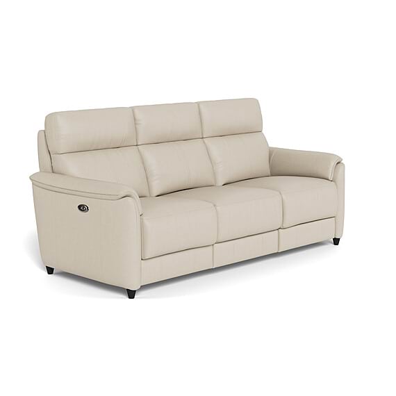 DEXTER Leather Battery Recliner Sofa