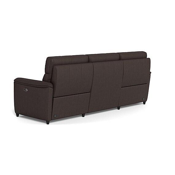 DEXTER Leather Battery Recliner Sofa