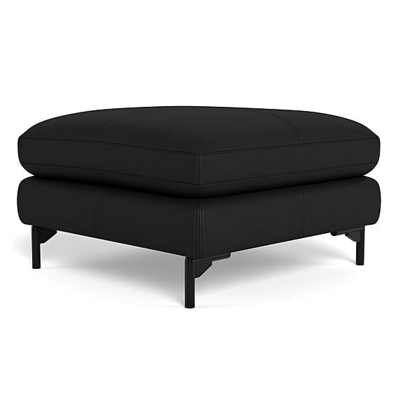 HENDRICKS Leather Ottoman 