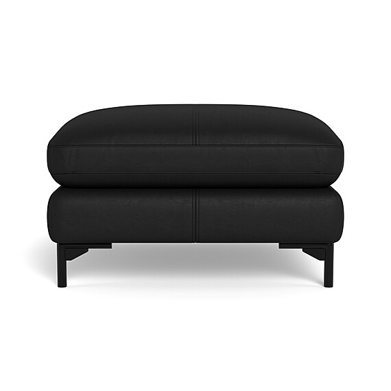 HENDRICKS Leather Ottoman 