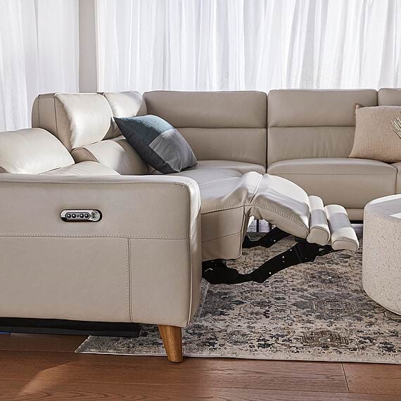 STERLING Leather Electric Recliner Modular Sofa