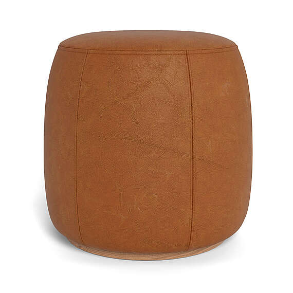 POD Leather Ottoman