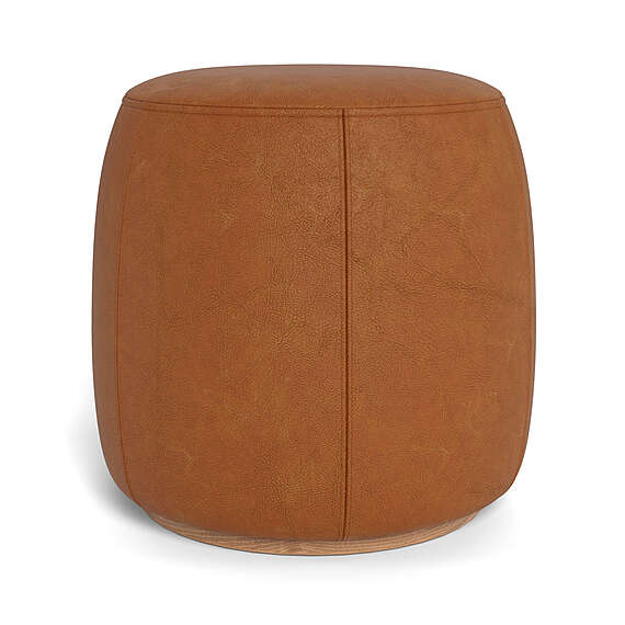 POD Leather Ottoman