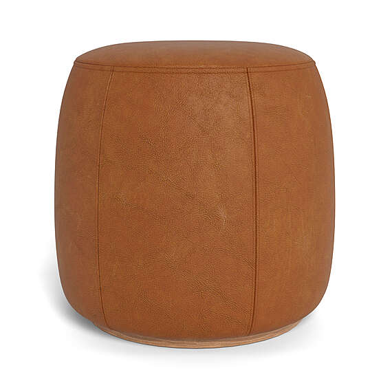 POD Leather Ottoman