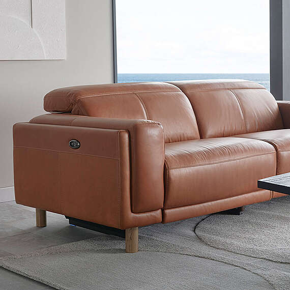 HENRY Leather Electric Recliner Sofa