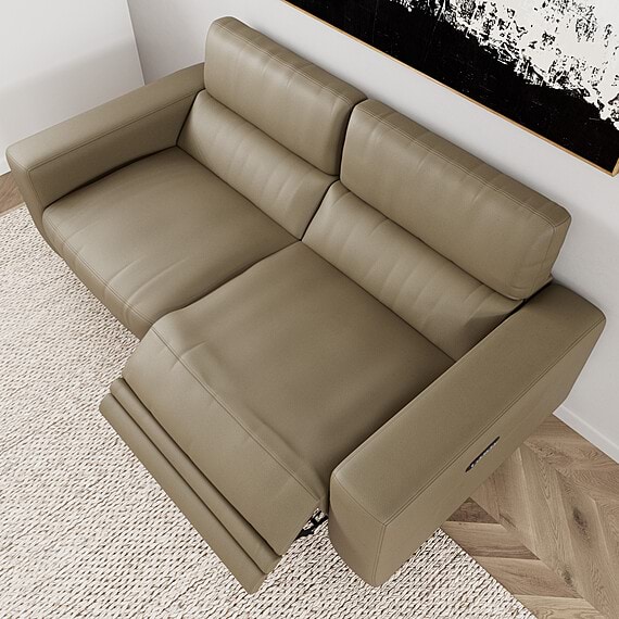 STERLING Leather Battery Recliner Sofa