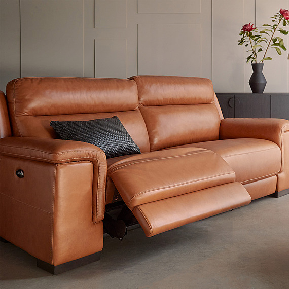 BARRET Leather Electric Recliner Sofa