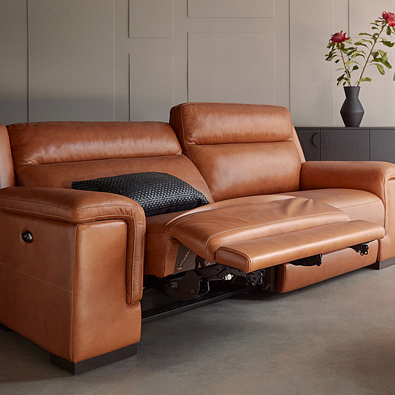 BARRET Leather Electric Recliner Sofa