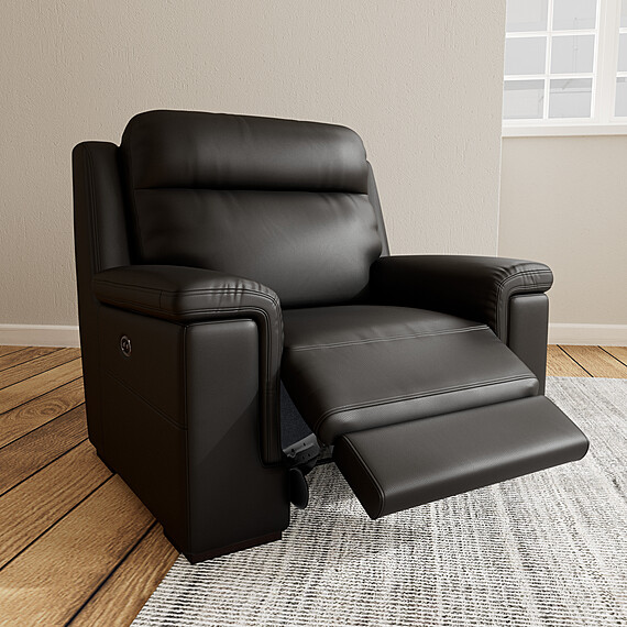 BARRET Leather Electric Recliner Armchair