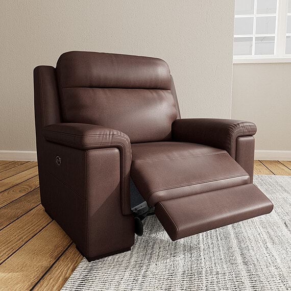 BARRET Leather Electric Recliner Armchair