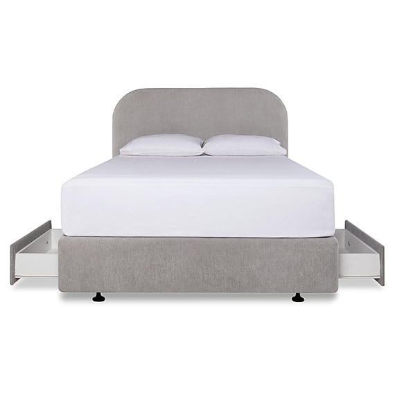 TOORAK Rounded Platform Bed with 2 Drawers