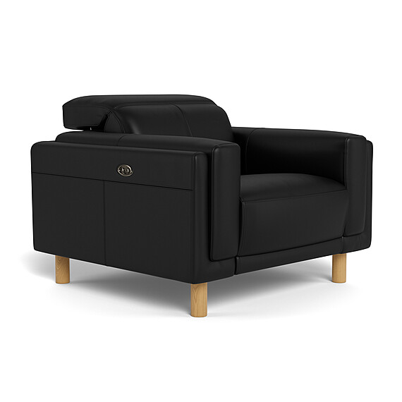 HENRY Leather Battery Recliner Armchair